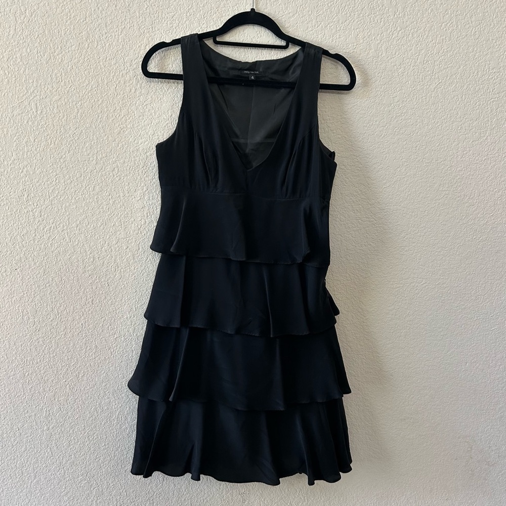 Molly New York | Black Sleeveless Tiered Skirt Cocktail Dress | Size 4
